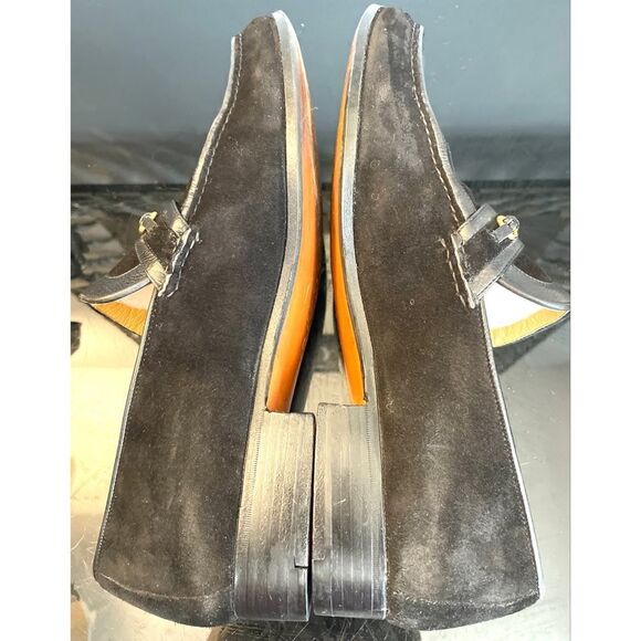 Gucci Black Suede Leather Trimmed Bit Men’s Loafers Made in Italy Size 43/9.5 M - Picture 9 of 15
